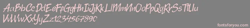 Randy Bistroke Font – Pink Fonts on Gray Background