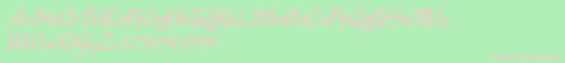 Шрифт Randy Bistroke – розовые шрифты на зелёном фоне