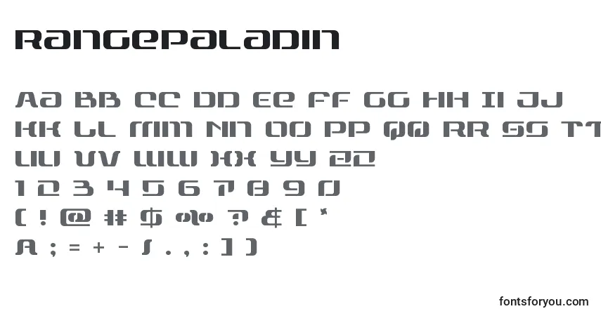 Schriftart Rangepaladin – Alphabet, Zahlen, spezielle Symbole