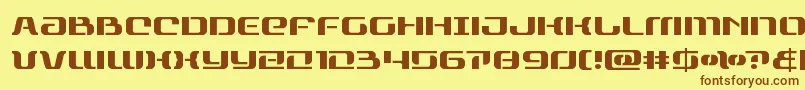 rangepaladin Font – Brown Fonts on Yellow Background