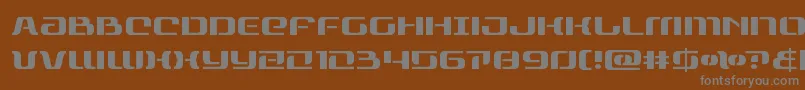rangepaladin-fontti – harmaat kirjasimet ruskealla taustalla