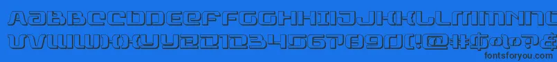 rangepaladin3d Font – Black Fonts on Blue Background