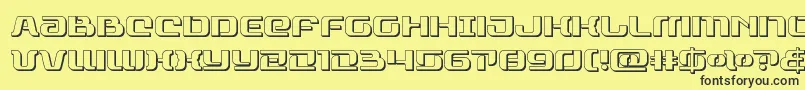 rangepaladin3d Font – Black Fonts on Yellow Background