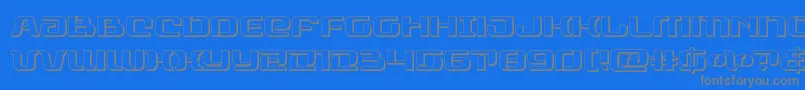 rangepaladin3d Font – Gray Fonts on Blue Background