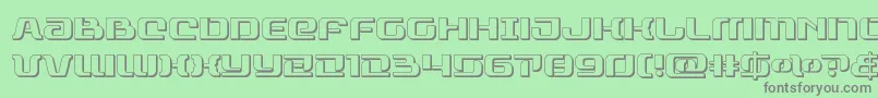 rangepaladin3d Font – Gray Fonts on Green Background