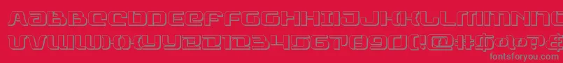 rangepaladin3d Font – Gray Fonts on Red Background