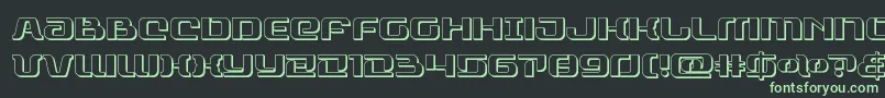 rangepaladin3d Font – Green Fonts on Black Background