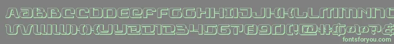 rangepaladin3d Font – Green Fonts on Gray Background