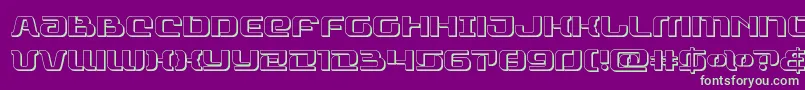 rangepaladin3d-Schriftart – Grüne Schriften auf violettem Hintergrund