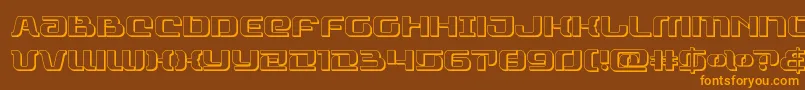 rangepaladin3d Font – Orange Fonts on Brown Background