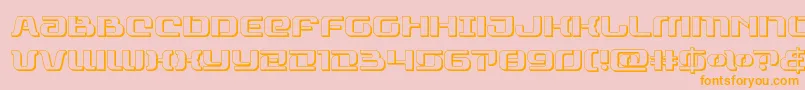 rangepaladin3d Font – Orange Fonts on Pink Background