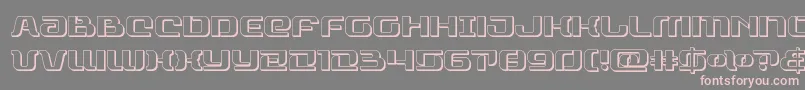 rangepaladin3d Font – Pink Fonts on Gray Background