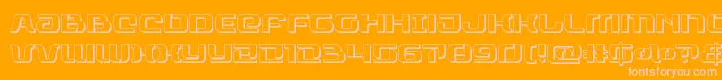 rangepaladin3d-Schriftart – Rosa Schriften auf orangefarbenem Hintergrund