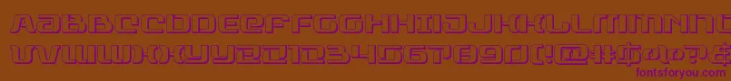 rangepaladin3d Font – Purple Fonts on Brown Background