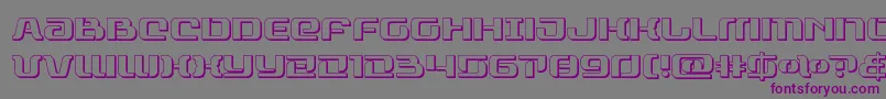 rangepaladin3d-Schriftart – Violette Schriften auf grauem Hintergrund