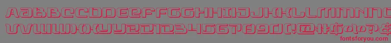 rangepaladin3d Font – Red Fonts on Gray Background