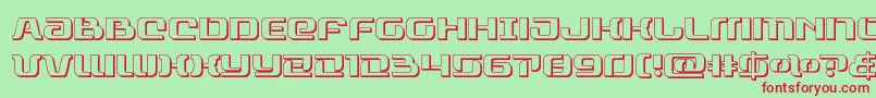 rangepaladin3d Font – Red Fonts on Green Background