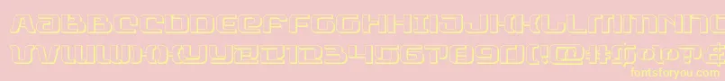 rangepaladin3d Font – Yellow Fonts on Pink Background