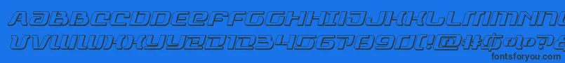 rangepaladin3dital-Schriftart – Schwarze Schriften auf blauem Hintergrund