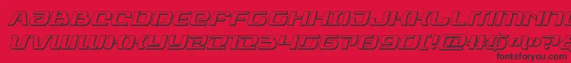 Czcionka rangepaladin3dital – czarne czcionki na czerwonym tle