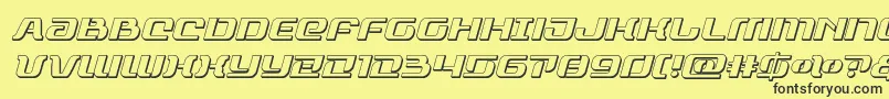 rangepaladin3dital Font – Black Fonts on Yellow Background