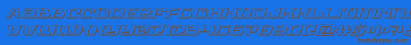 rangepaladin3dital Font – Brown Fonts on Blue Background