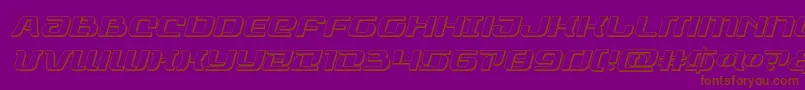 rangepaladin3dital Font – Brown Fonts on Purple Background