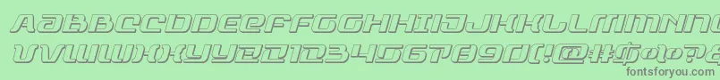 rangepaladin3dital-Schriftart – Graue Schriften auf grünem Hintergrund