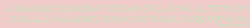 rangepaladin3dital-Schriftart – Grüne Schriften auf rosa Hintergrund