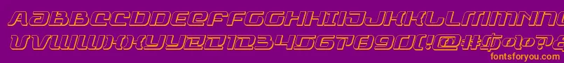 rangepaladin3dital Font – Orange Fonts on Purple Background