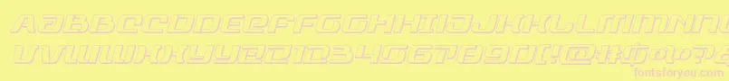 rangepaladin3dital-Schriftart – Rosa Schriften auf gelbem Hintergrund