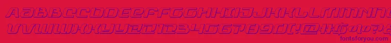 rangepaladin3dital-Schriftart – Violette Schriften auf rotem Hintergrund
