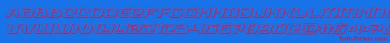rangepaladin3dital-Schriftart – Rote Schriften auf blauem Hintergrund