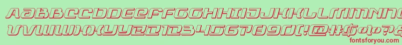 rangepaladin3dital-Schriftart – Rote Schriften auf grünem Hintergrund