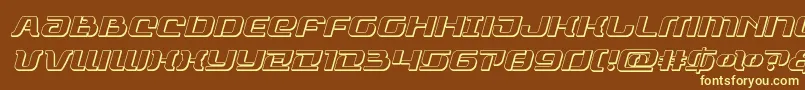 rangepaladin3dital Font – Yellow Fonts on Brown Background