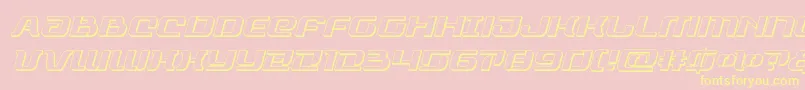 rangepaladin3dital Font – Yellow Fonts on Pink Background