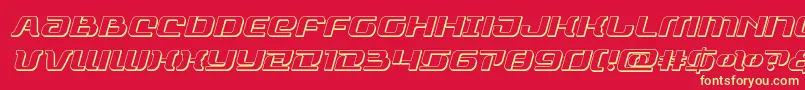 rangepaladin3dital Font – Yellow Fonts on Red Background