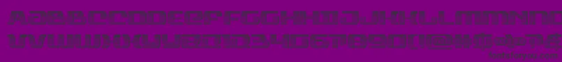 Fonte rangepaladinchrome – fontes pretas em um fundo violeta