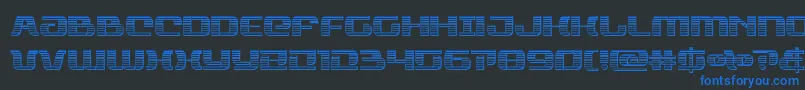rangepaladinchrome Font – Blue Fonts on Black Background