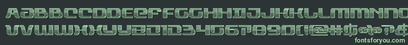 rangepaladinchrome-fontti – vihreät fontit mustalla taustalla
