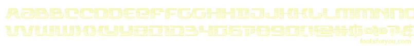 rangepaladinchrome Font – Yellow Fonts on White Background