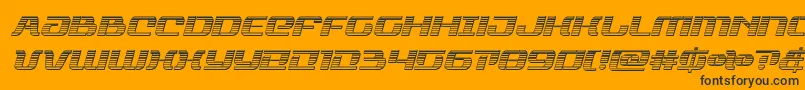 rangepaladinchromeital Font – Black Fonts on Orange Background