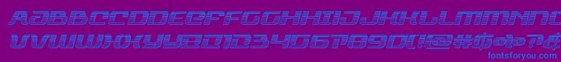 rangepaladinchromeital Font – Blue Fonts on Purple Background