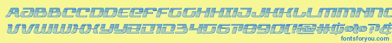 rangepaladinchromeital Font – Blue Fonts on Yellow Background