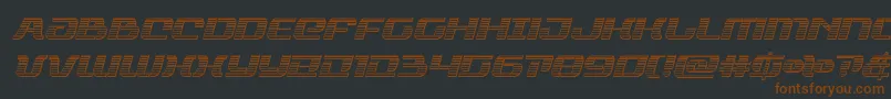 rangepaladinchromeital Font – Brown Fonts on Black Background