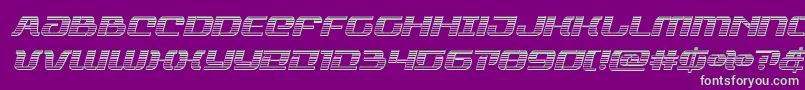 rangepaladinchromeital Font – Green Fonts on Purple Background