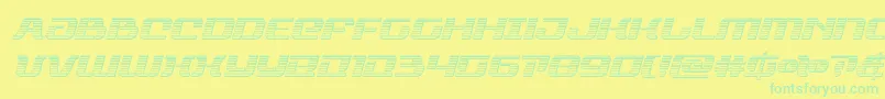 rangepaladinchromeital Font – Green Fonts on Yellow Background