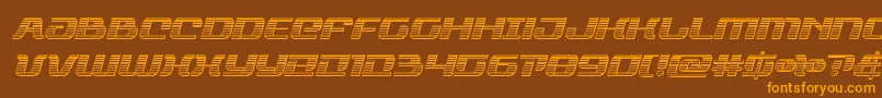 rangepaladinchromeital Font – Orange Fonts on Brown Background