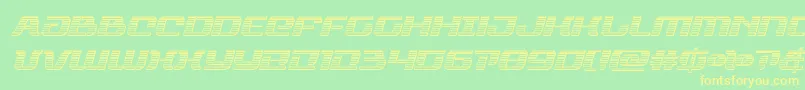 rangepaladinchromeital Font – Yellow Fonts on Green Background