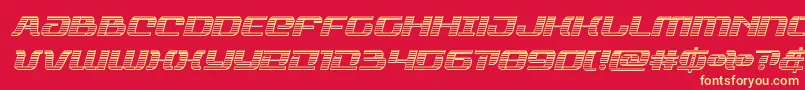 rangepaladinchromeital Font – Yellow Fonts on Red Background